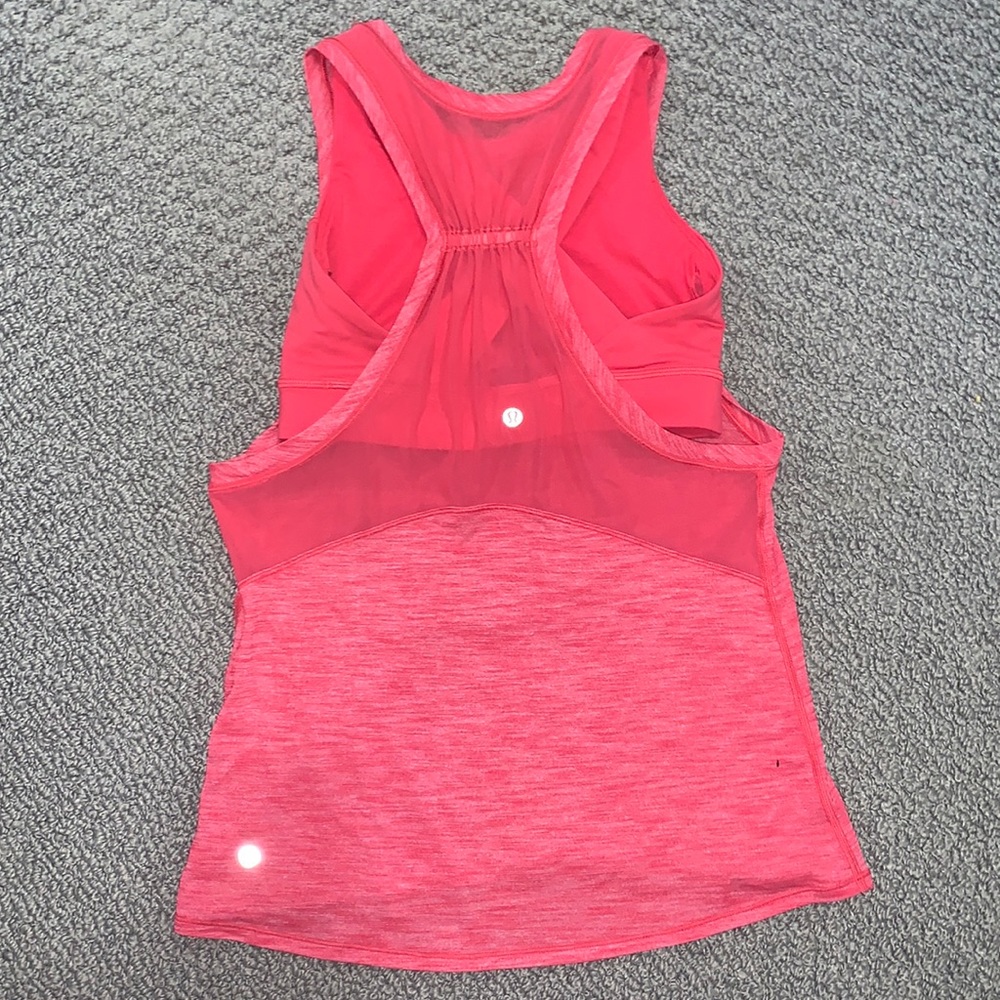 Coral Lululemon Tank with Bra